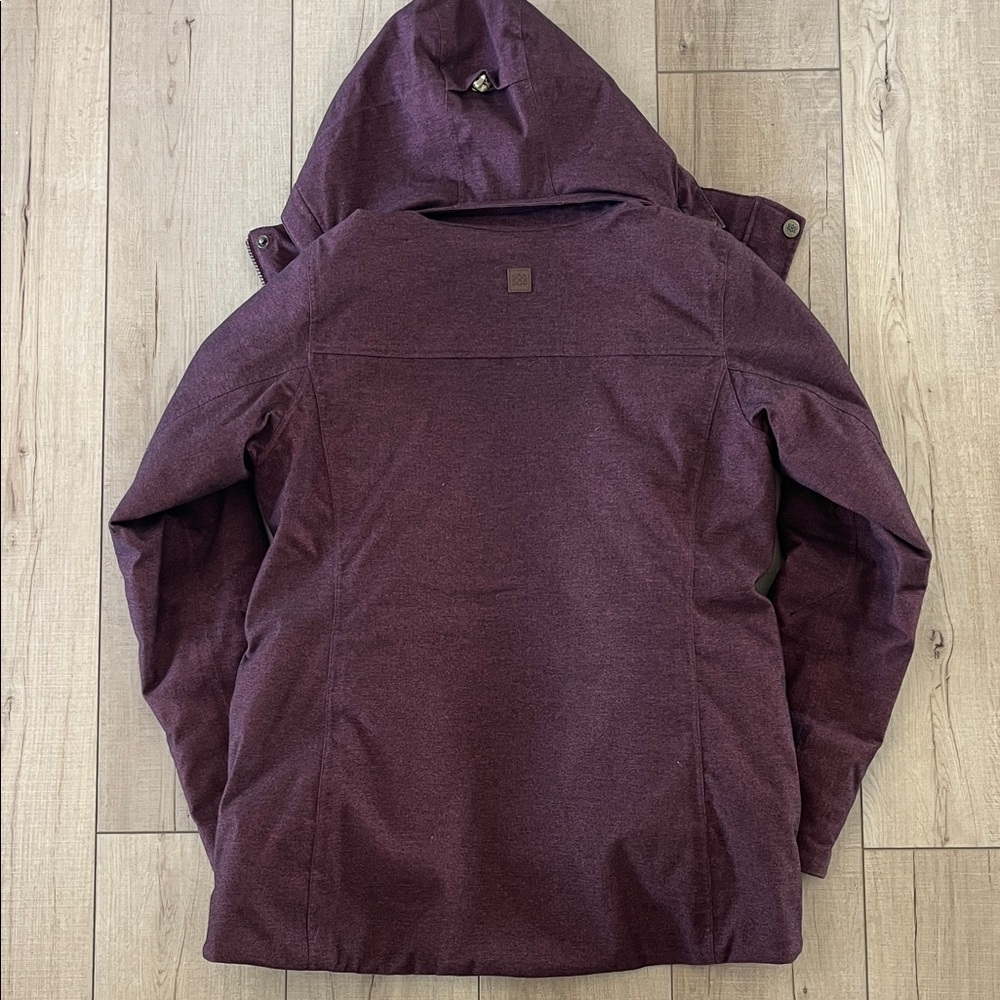 Women's Burgundy Sherpa Adventure Gear Coat - Picture 5 of 5